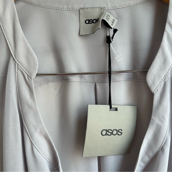 NWT  ASOS | Gray Drape Blouse - Picture 4 of 5